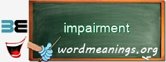 WordMeaning blackboard for impairment